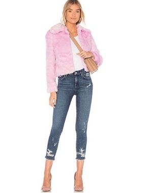 Agolde Sophie High Rise Skinny Crop cropped distress jeans 27